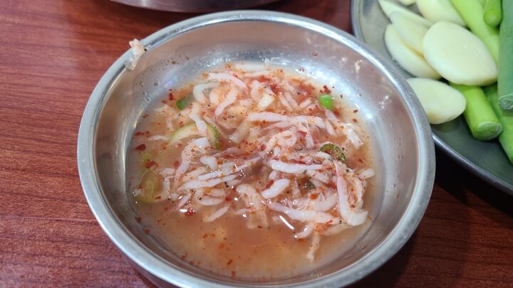 백암왕순대-새우젓