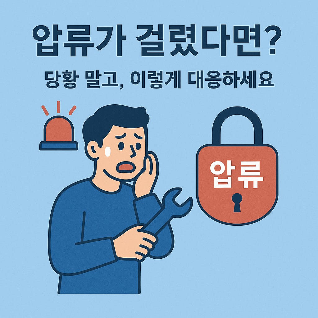 압류 상황 발생 시 대응 방법을 알려주는 이미지