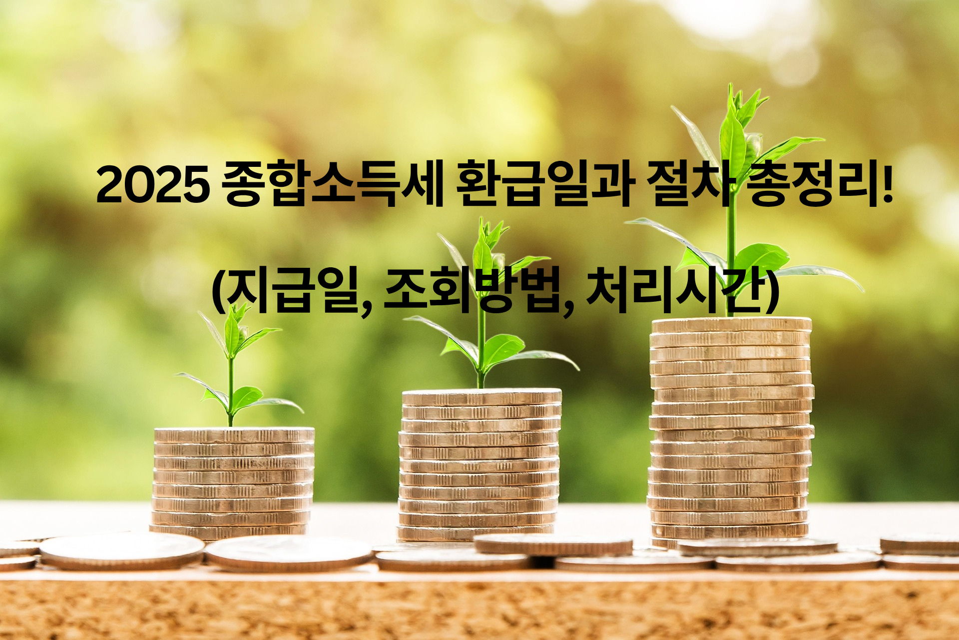 2025 종합소득세 환급일과 절차 총정리!