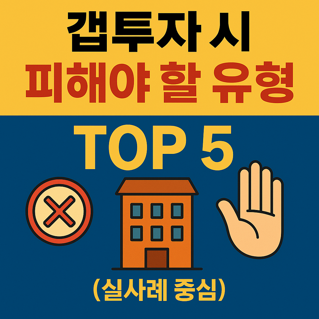 갭투자 시 피해야 할 유형 TOP 5 (실사례 중심)