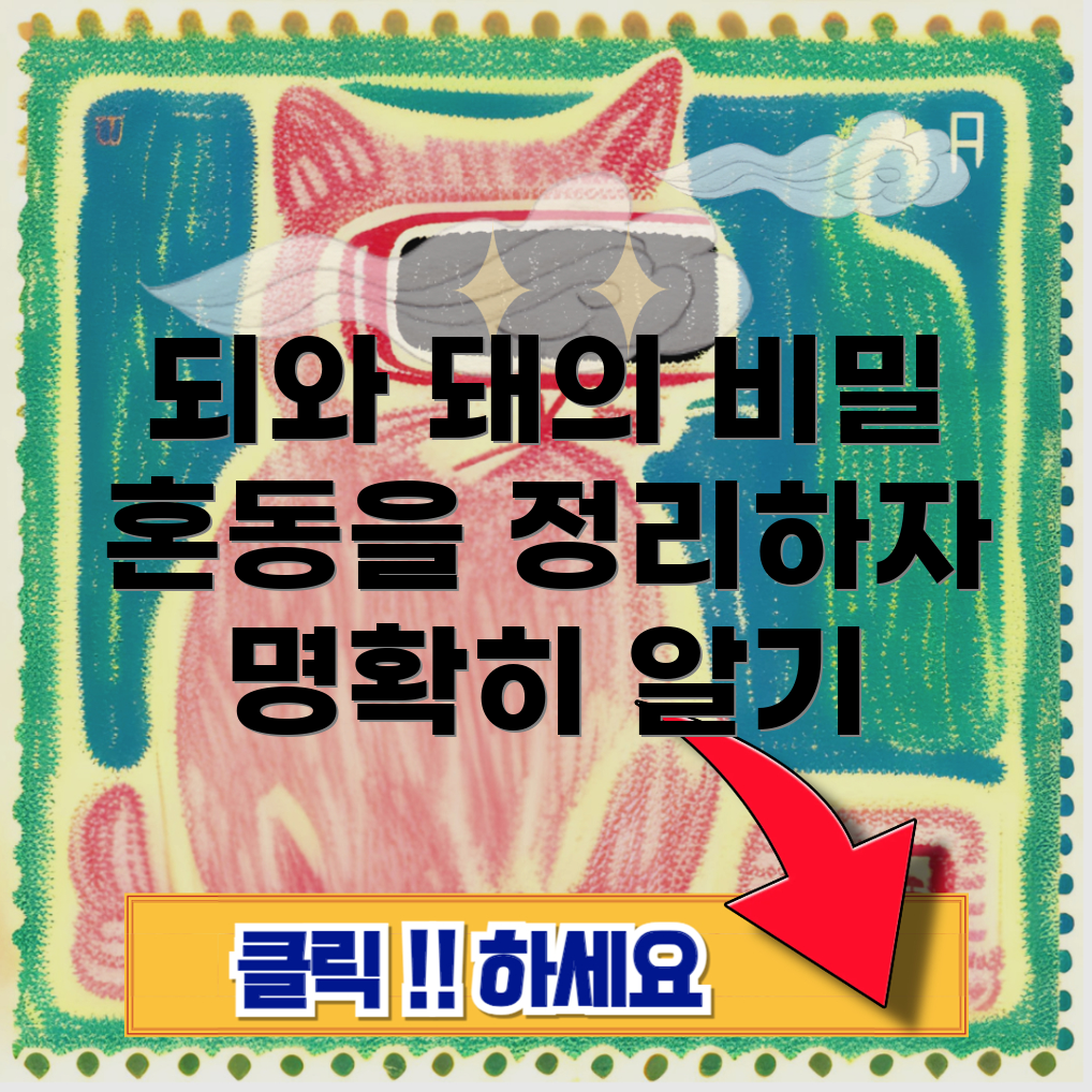 되와 돼의 차이