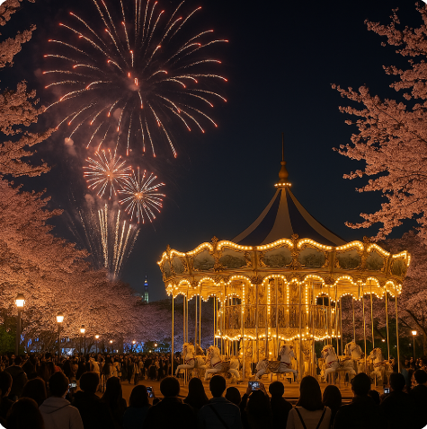 2025 이월드 벚꽃 불꽃놀이 사진