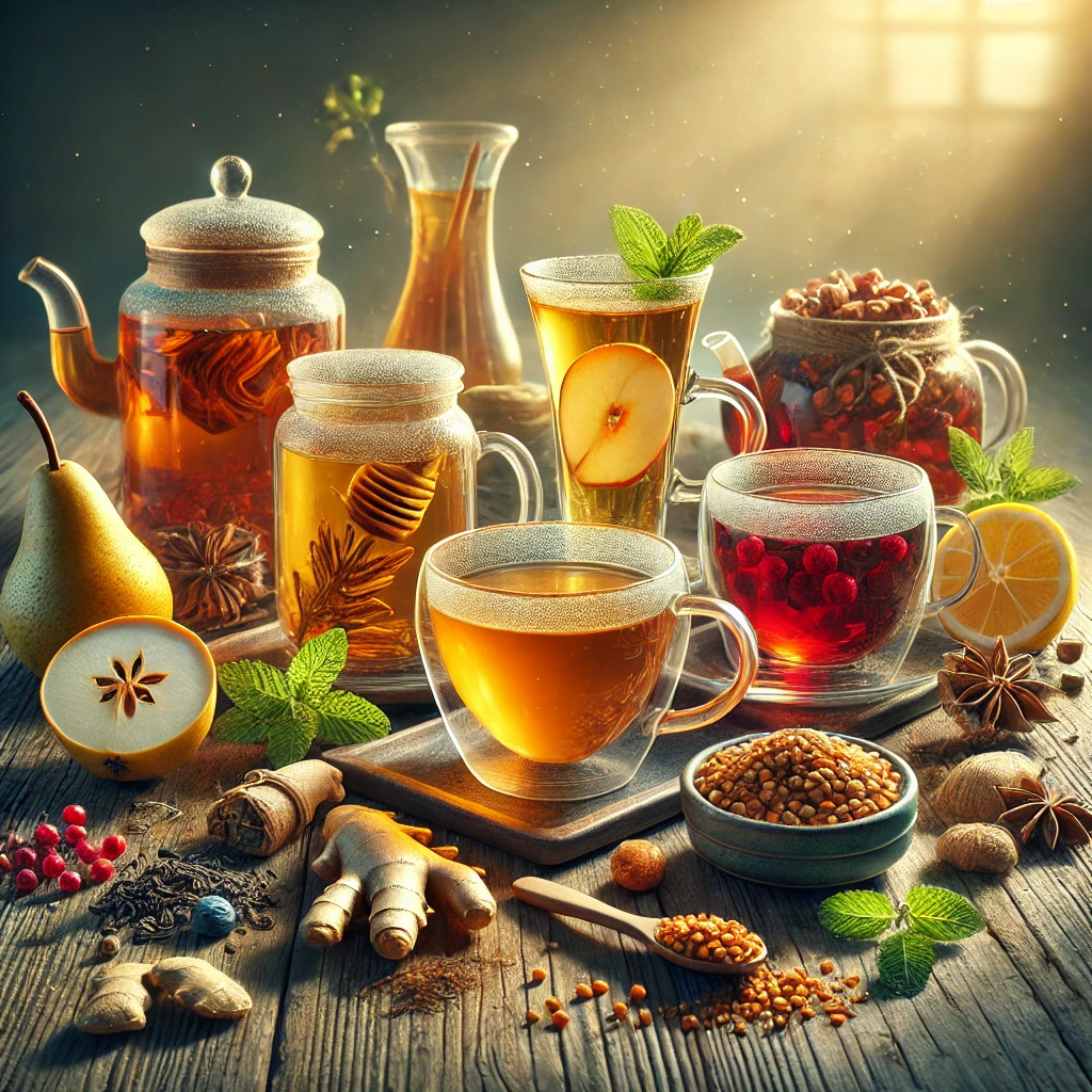 기관지에 좋은 차 5가지- 도라지차, 배차, 생강차, 오미자 차, 율무차