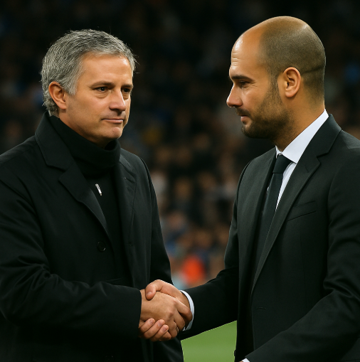 명장끼리의 악수 무리뉴와 펩