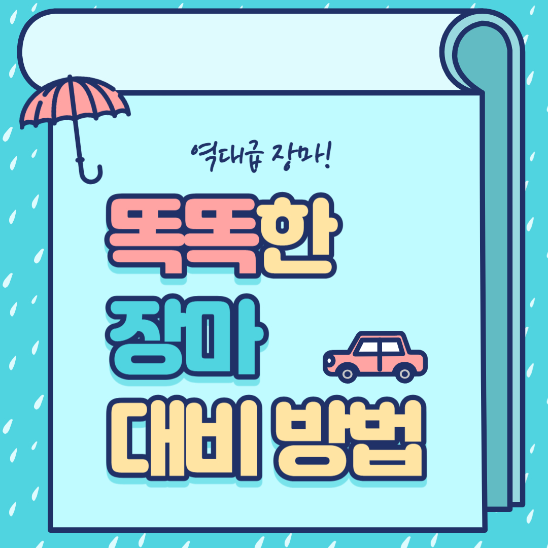 똑똑한 장마 대비 방법