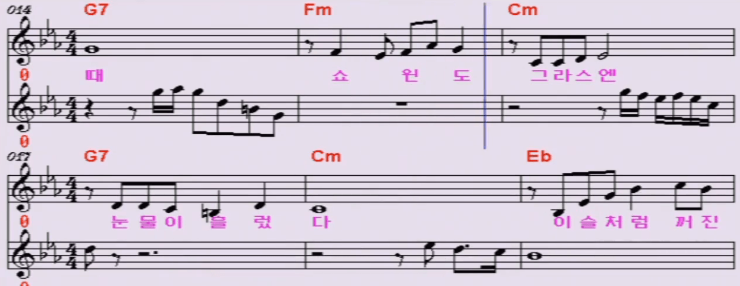 조명섭(현인) 서울야곡 악보