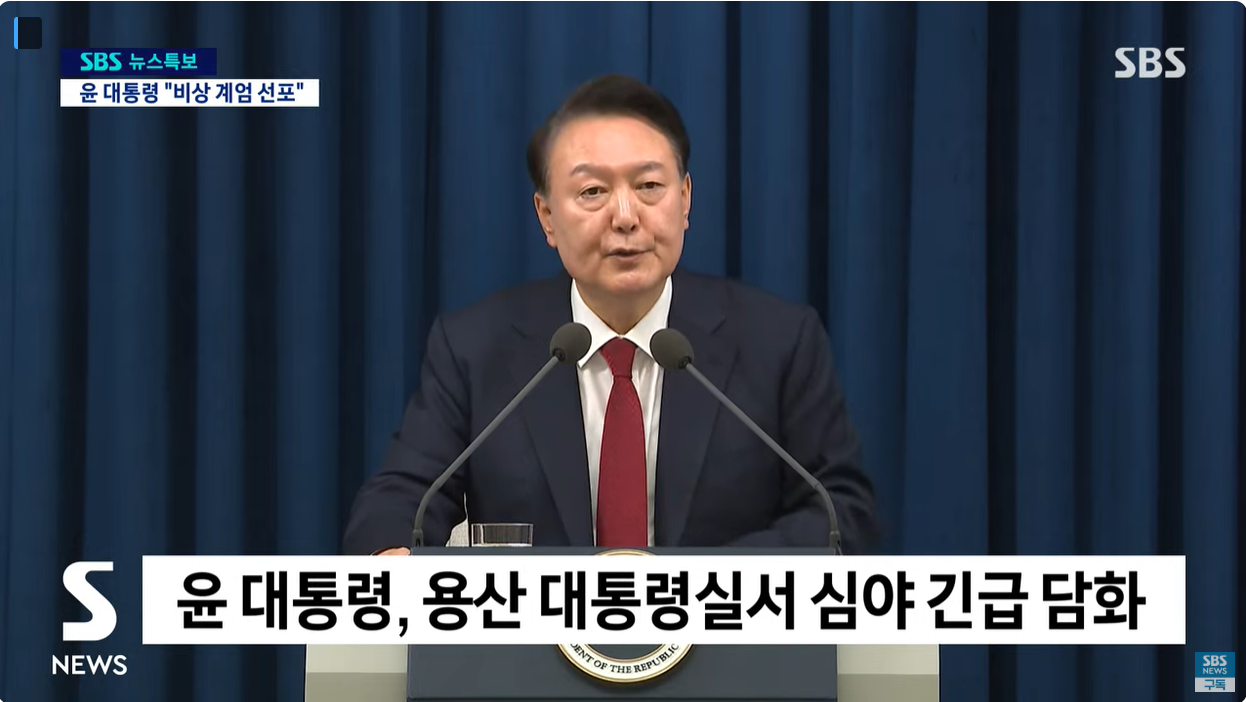 윤대통령 비상계엄 선포 이유