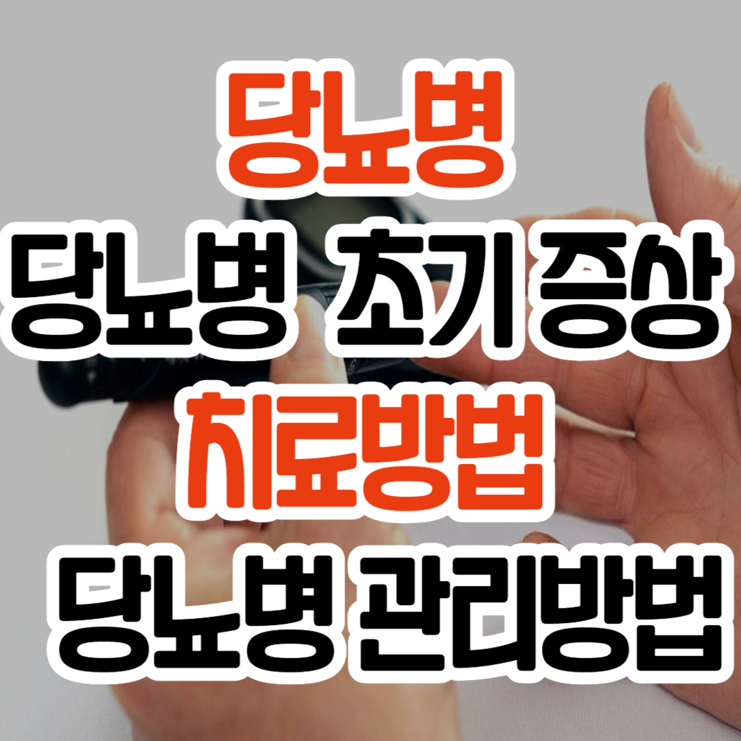 당뇨병 초기 증상 치료방법 / 당뇨병 관리방법