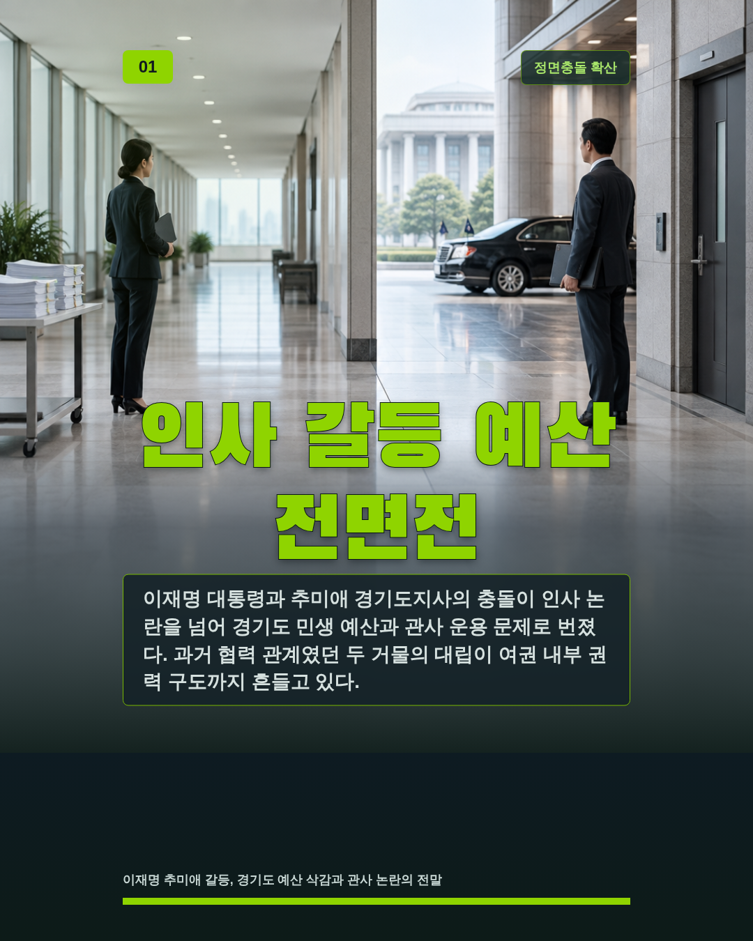 인사 갈등 예산 전면전