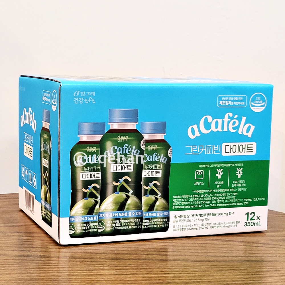  빙그레 아카펠라 그린커피빈 다이어트 350ml x 12 제품사진이다.