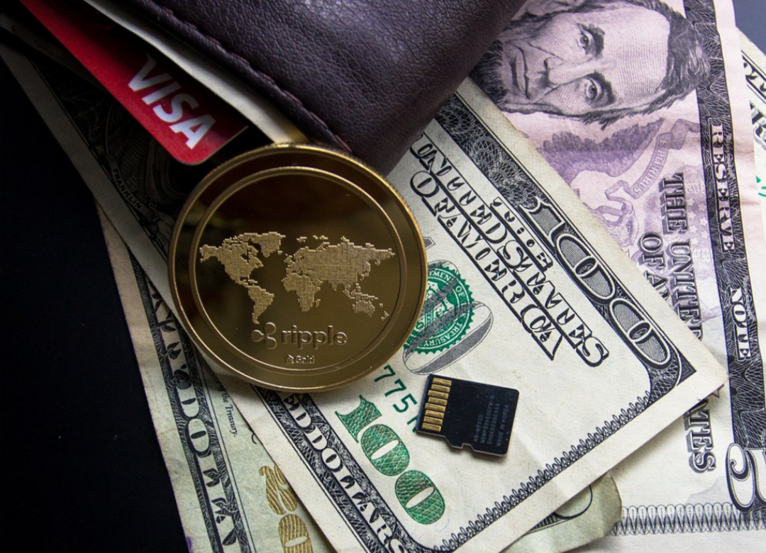 지갑의-일부가-보이며-지갑의-아래에는100달러짜리-20달러짜리-지폐들이-깔려져-있다.