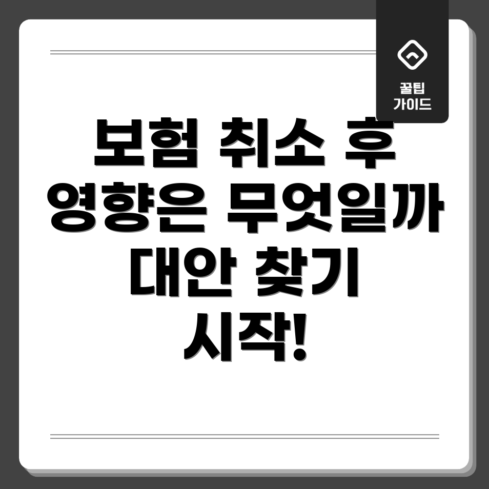 자동차 보험 취소 후 영향