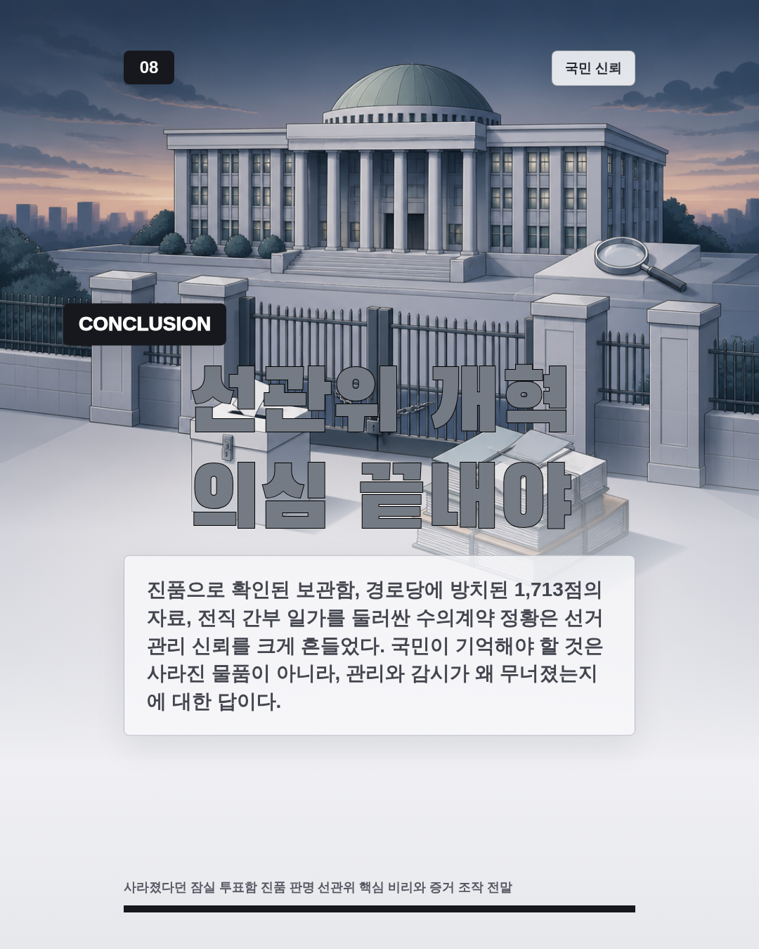 선관위 개혁 의심 끝내야