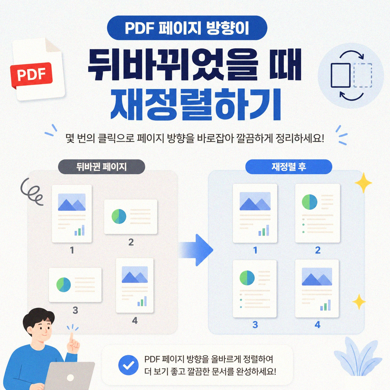 PDF 페이지 방향이 틀어졌을 때 다시 맞추는 법