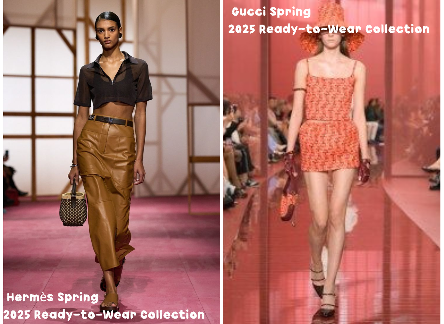 초콜릿 브라운 오렌지 2025년 봄 유행 컬러