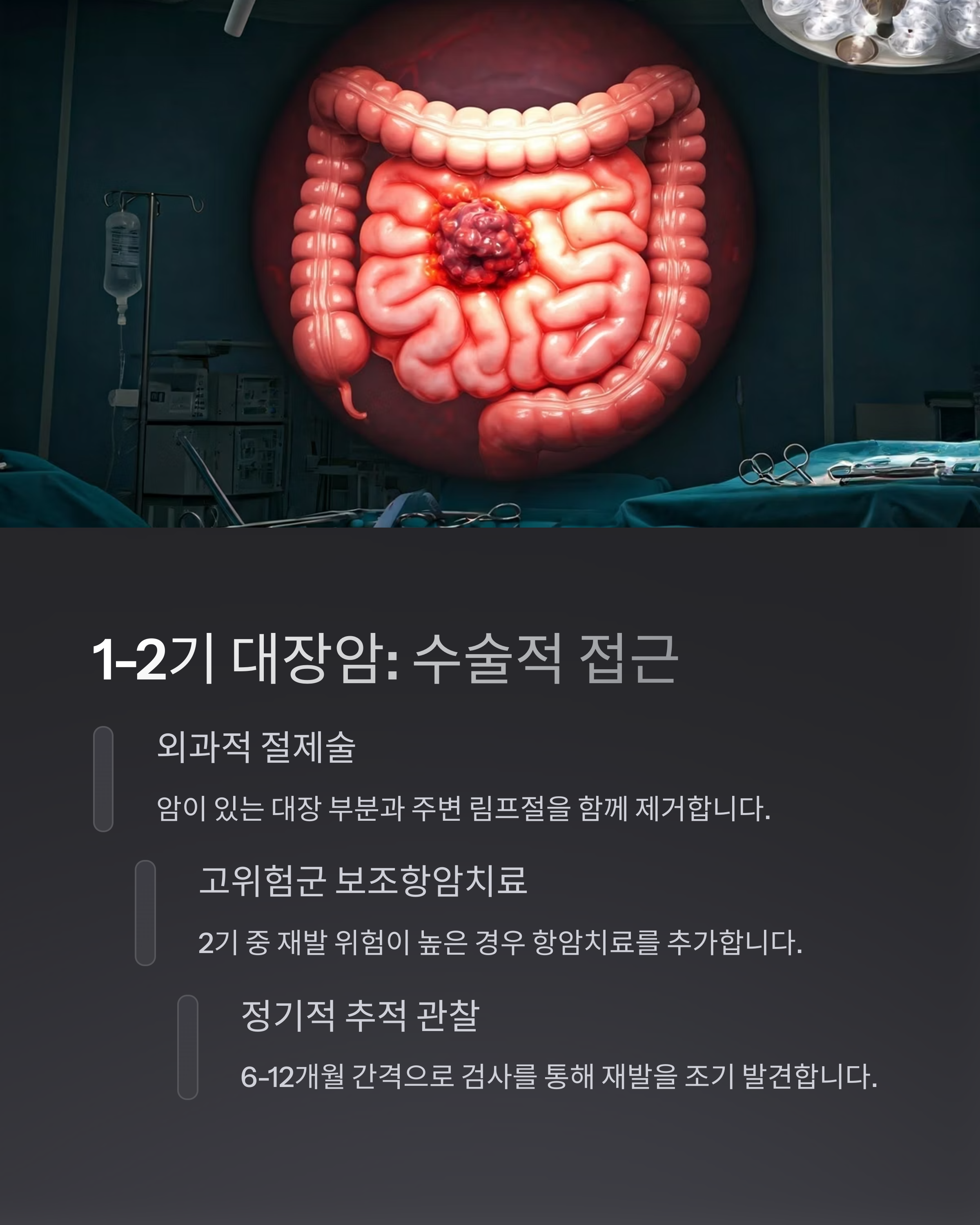 1기2기 대장암 수술적 접근