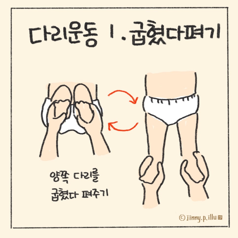 배앓이 줄이기 다리운동 접었다 펴기
