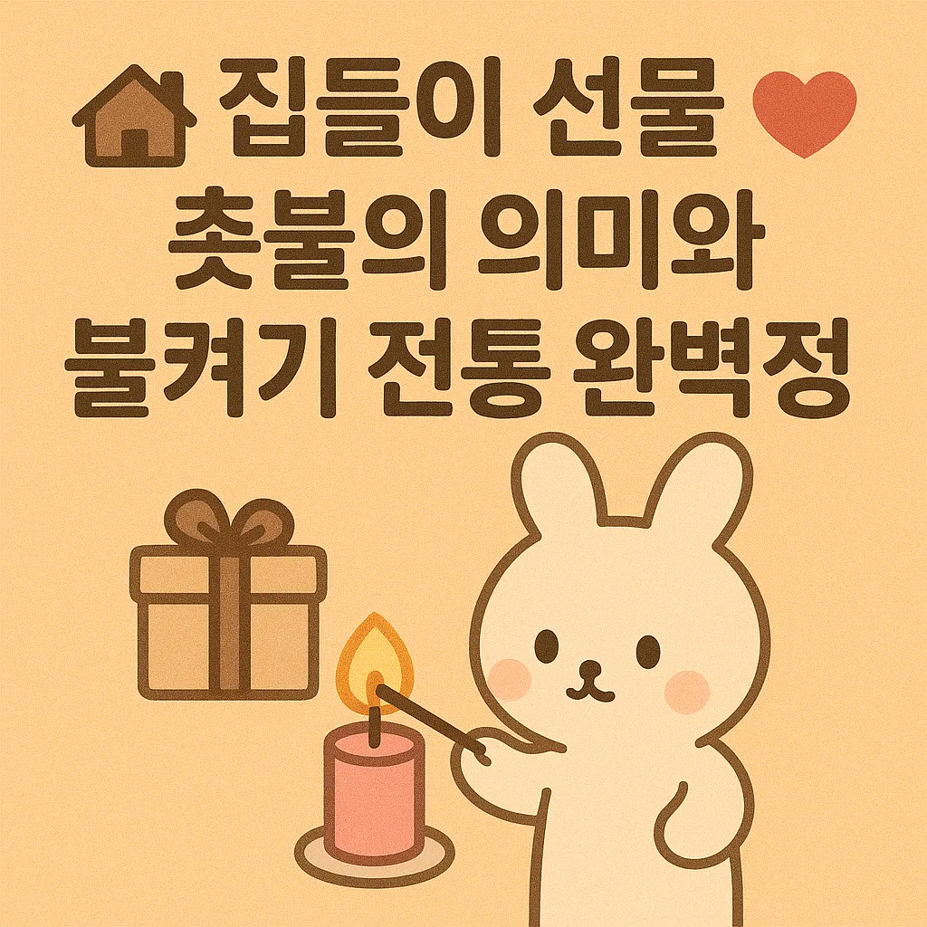 집들이 선물 촛불의 의미와 불켜기 전통 완벽정리