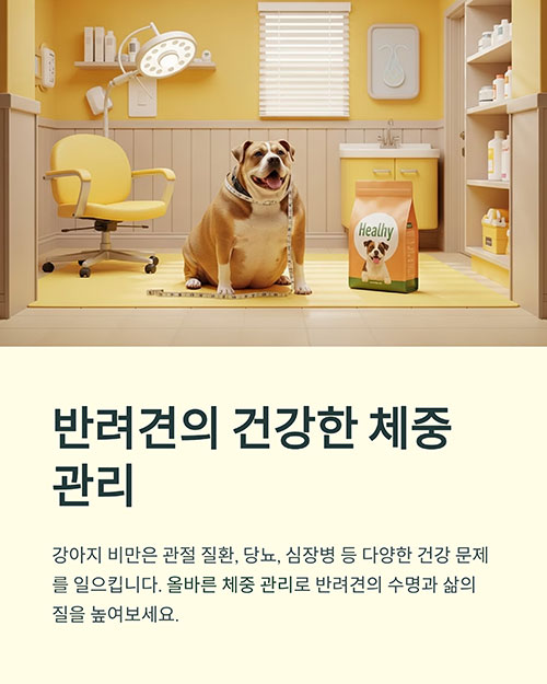 반려견의 건강한 체중 관리
