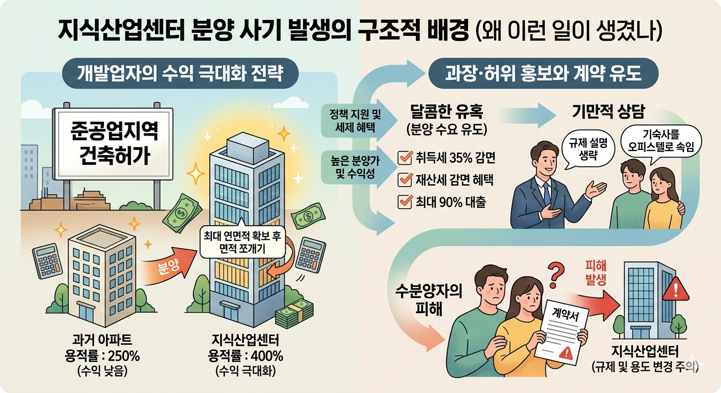 지식산업센터 기숙사를 오피스텔로 팔았다 — 분양사기 피해자가 반드시 알아야 할 법적 대응법