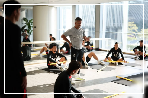 대표팀 실내 훈련 이미지