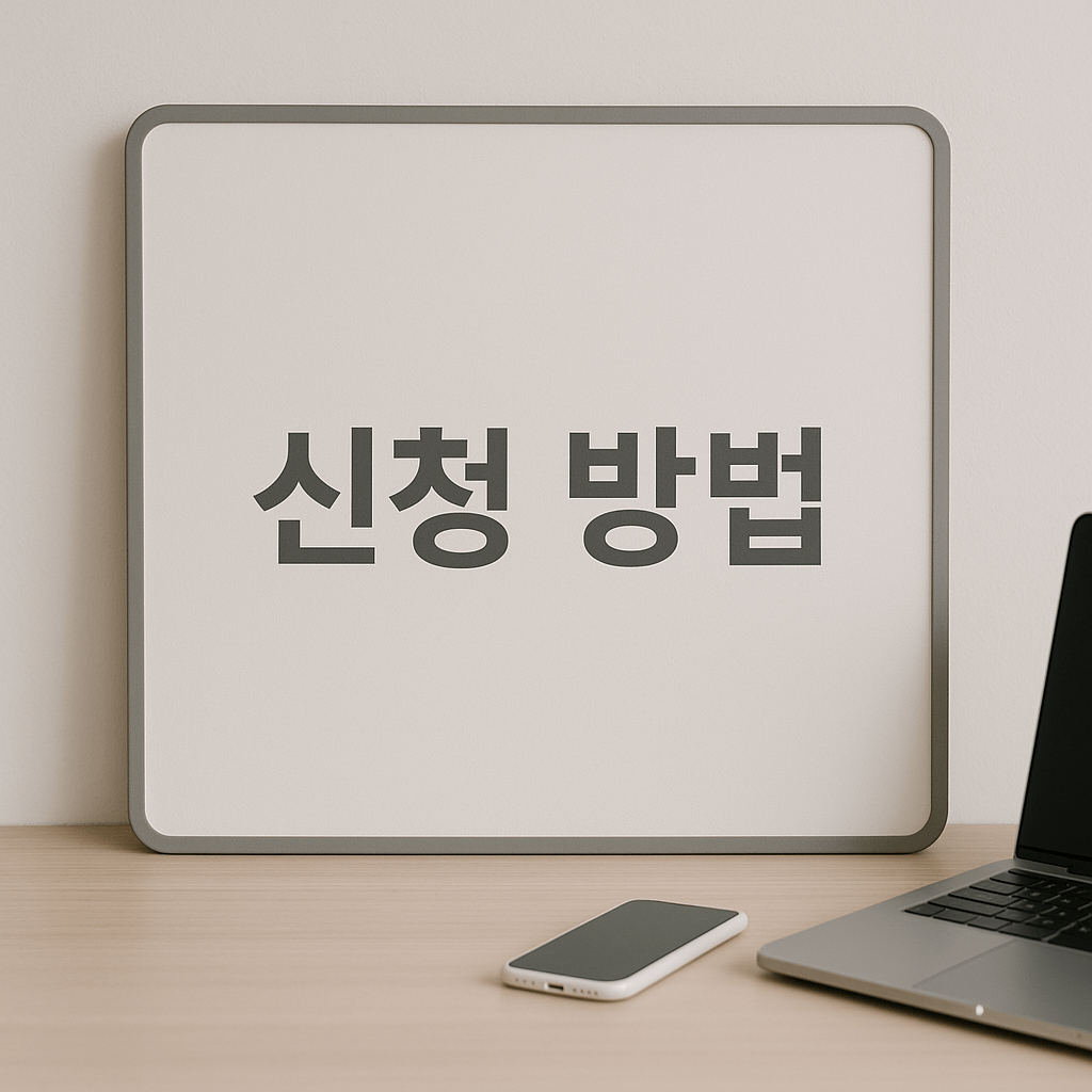 민생회복 소비쿠폰 신청 방법 안내 보드판 이미지