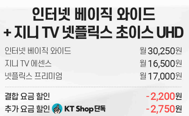 넷플릭스 통신사 요금제 할인 사진