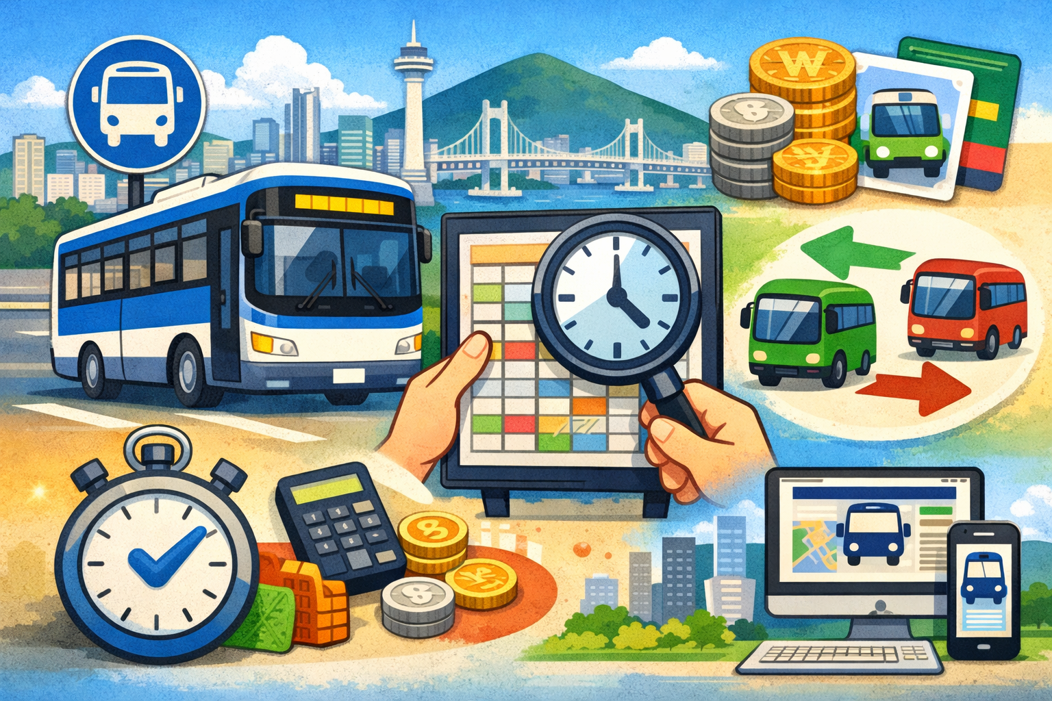 부산 시내버스 시간표 확인방법 총정리|요금·환승 시간·운송조합 홈페이지까지 한눈에 관련 사진