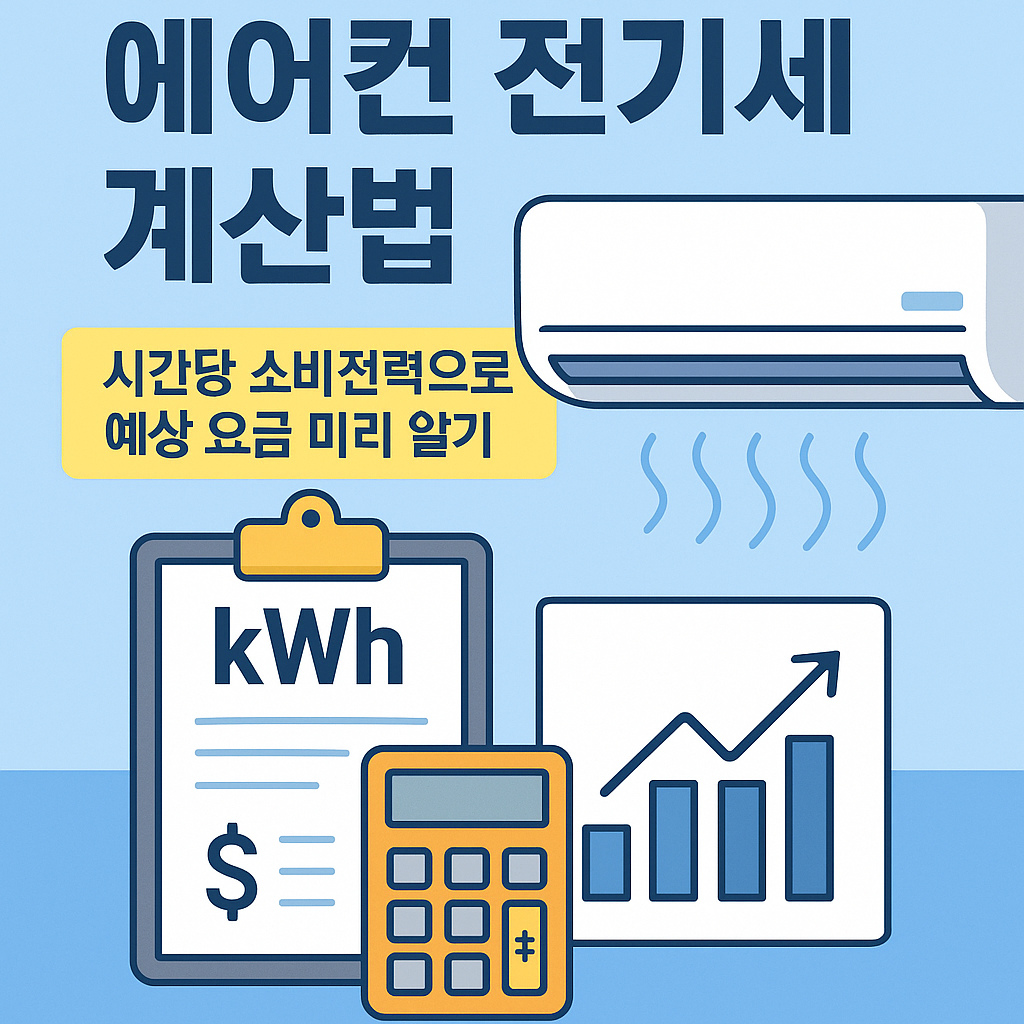 에어컨 전기세 계산법 - 시간당 소비전력으로 예상 요금 미리 알기