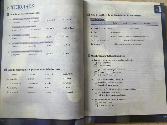 4000 Essential English Words 6권 Unit1 Exercise