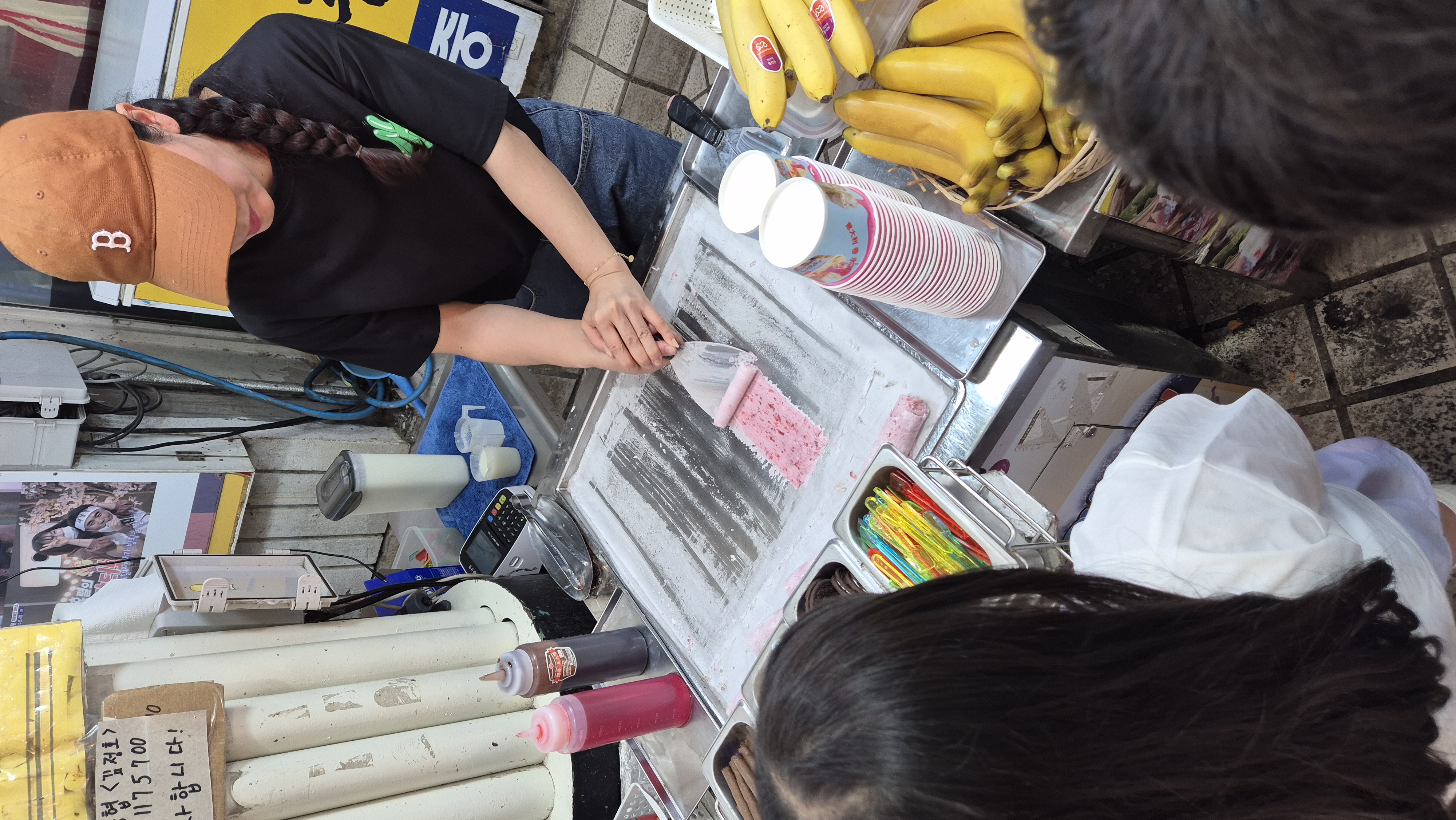 속초중앙시장 철판아이스크림