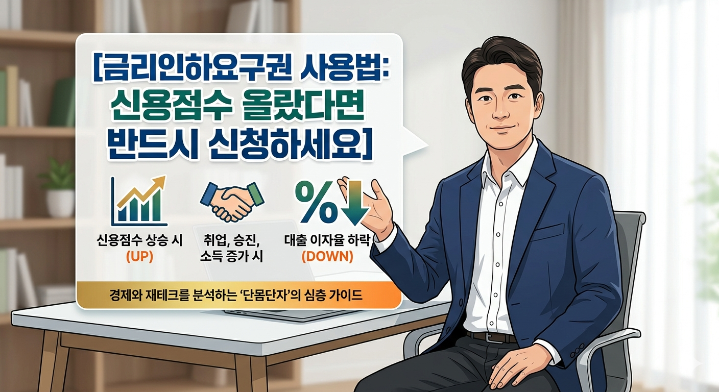 신용점수 올랐다가 금리인하요구권 반드시 신청하세요