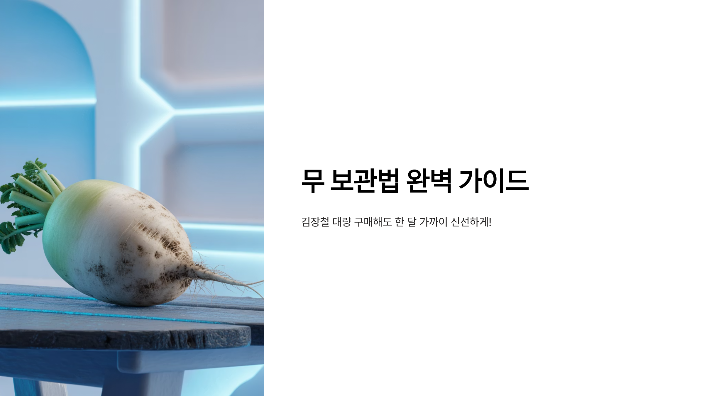 무 보관법 완벽 가이드