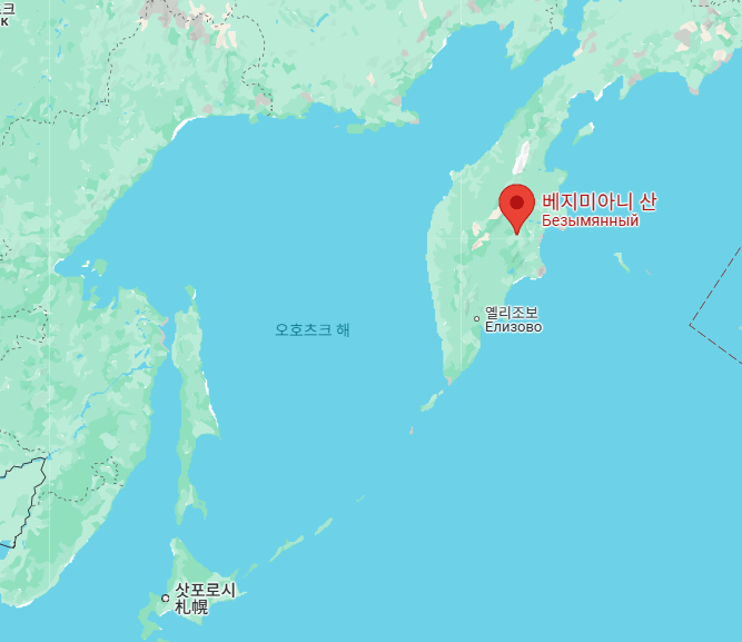 베즐리산의 위치를 알 수 있는 지도