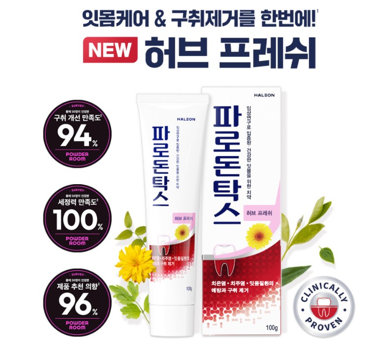 파로돈탁스에-대한-만족도와-제품-사진입니다.