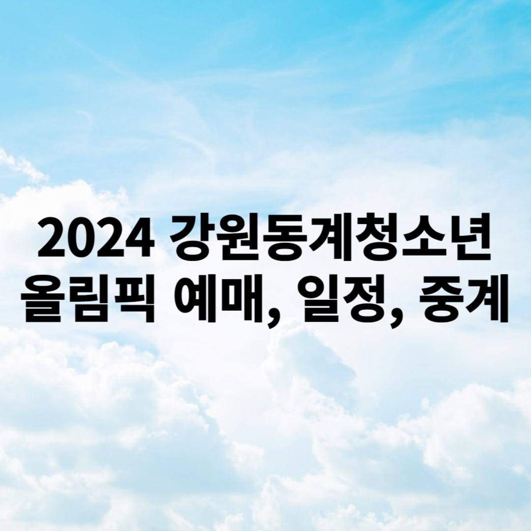 강원동계청소년 올림픽