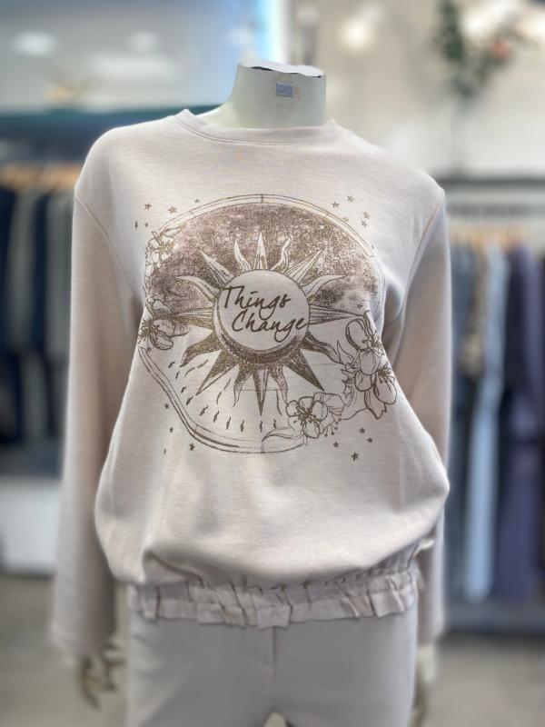 안지크 세이브존07 안지크 여성 프린팅 허리 셔링 티셔츠 AG4TS5900 9653520