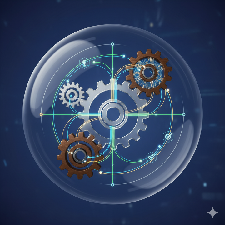 기업 지배구조와 관련된 추상적인 이미지