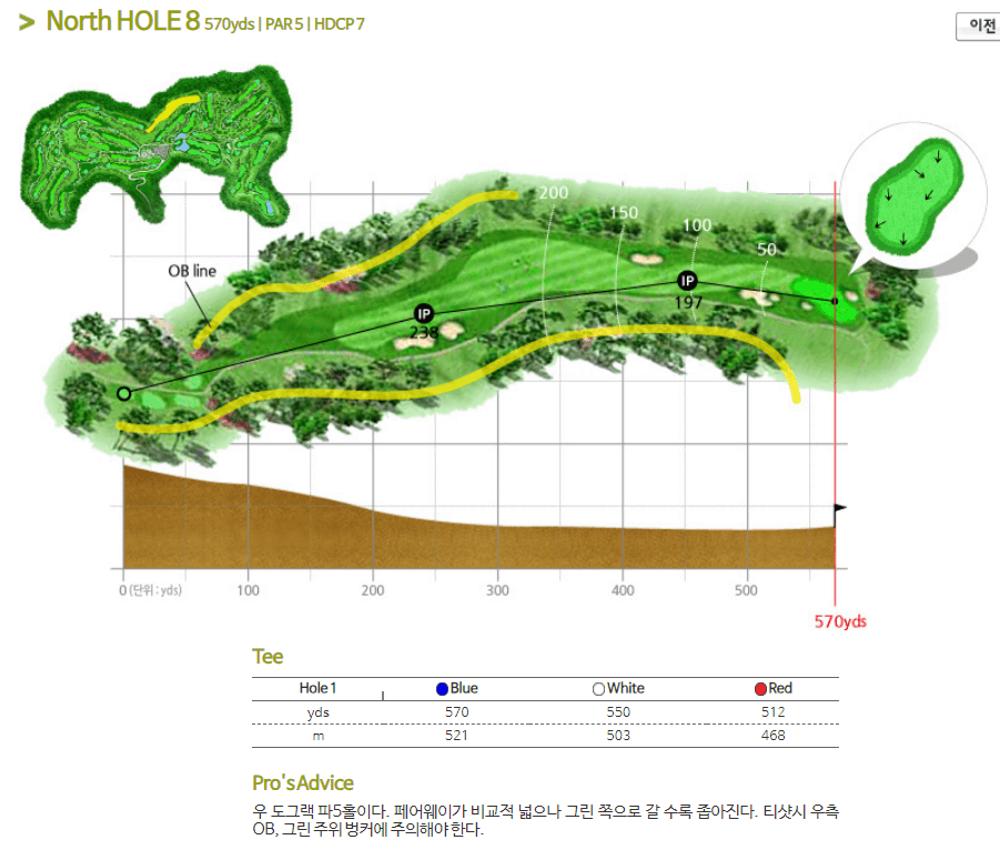 안성베네스트 골프클럽 북코스 8