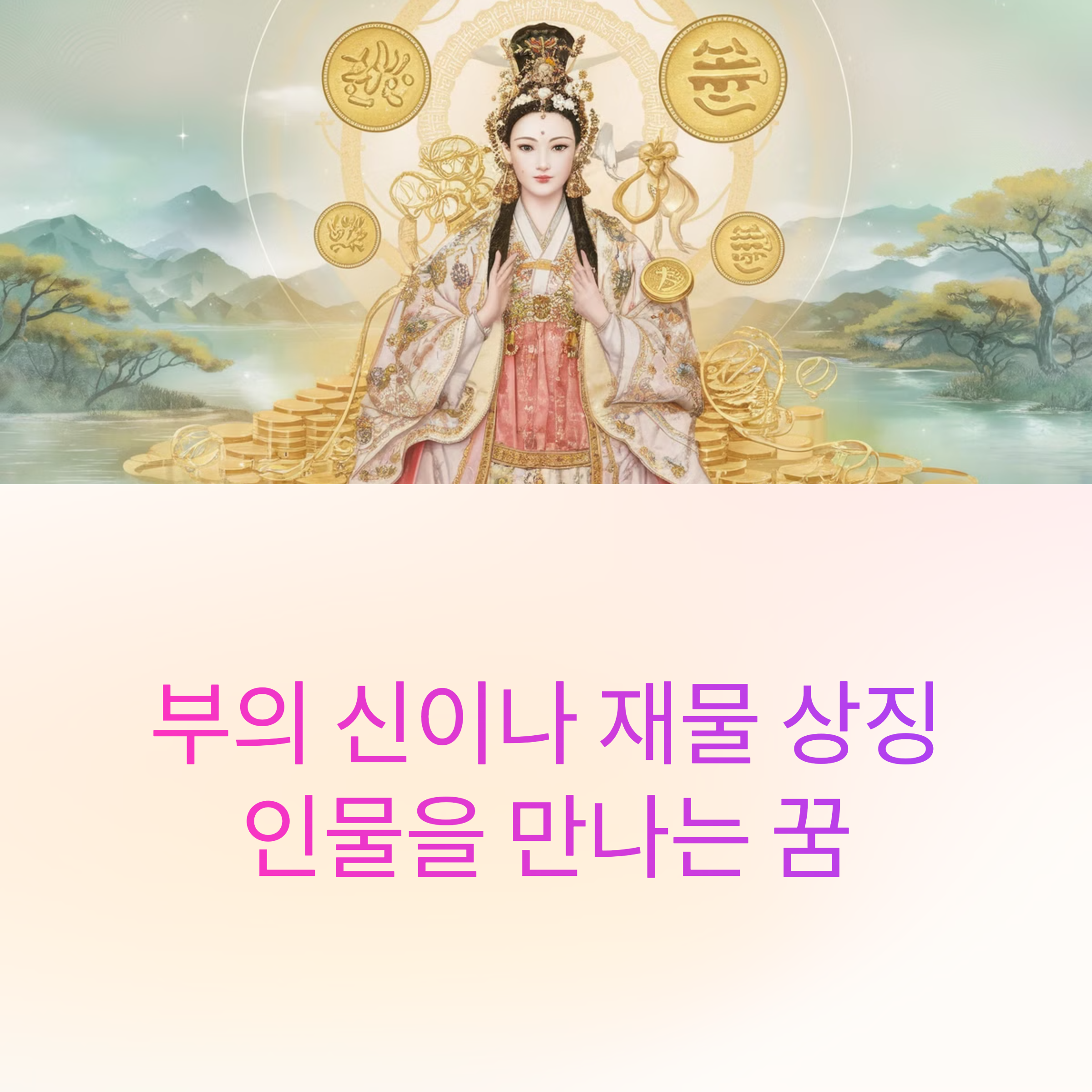 부의 신이나 재물 상징 인물을 만나는 꿈