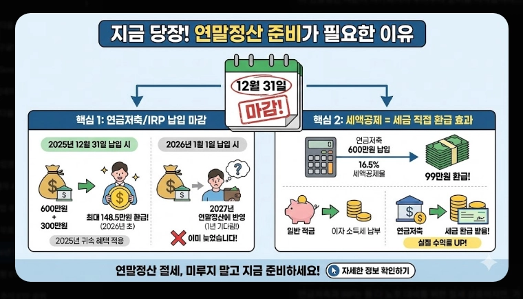 2026년 연말정산 세액공제 [달라진 혜택] 연금저축 및 IRP 최대 활용 5단계 전략