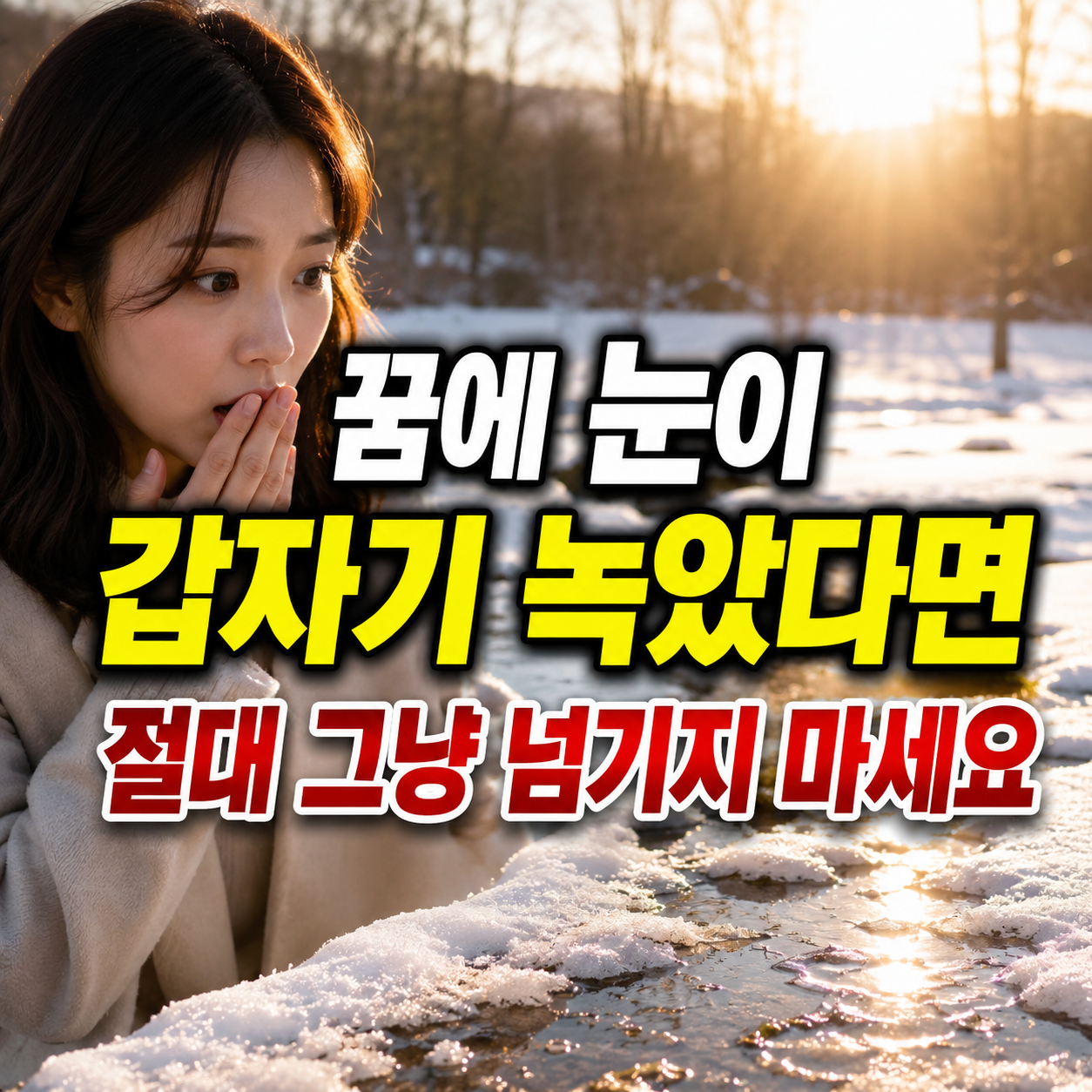 하얀 눈이 순식간에 녹는 꿈