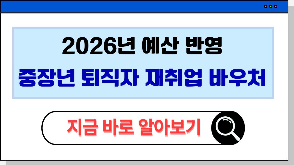 2025 중장년 재취업 바우처