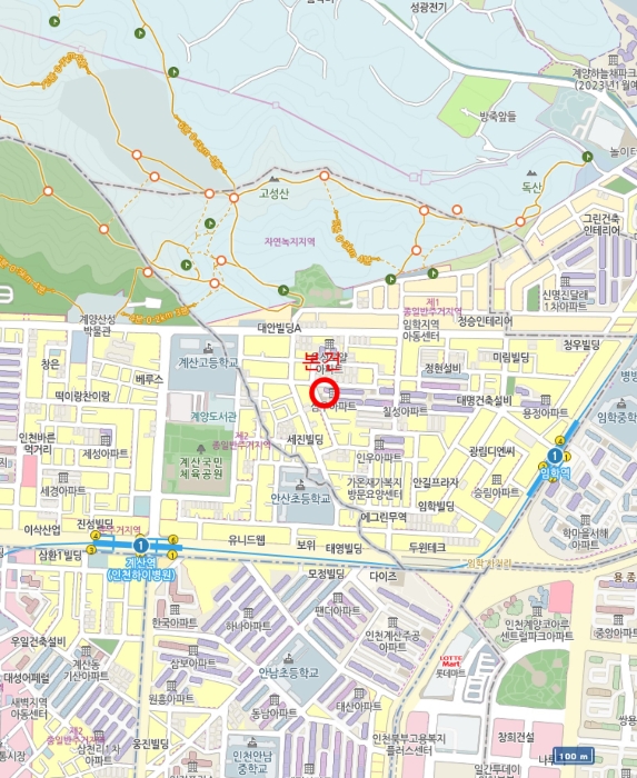 인천지방법원2022타경2928 광역위치도