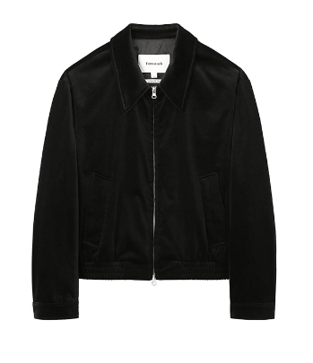 Japanese Fabric Velour Short Jacket (Fabric From Japan)_ Black