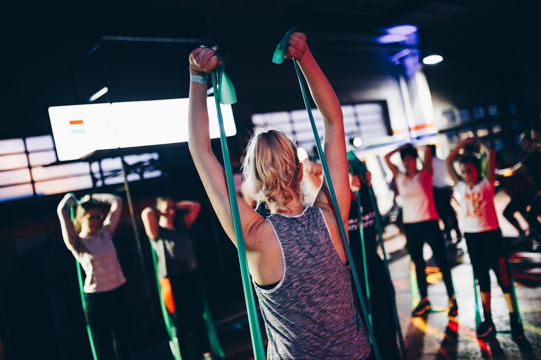 Silver fitness equipment.