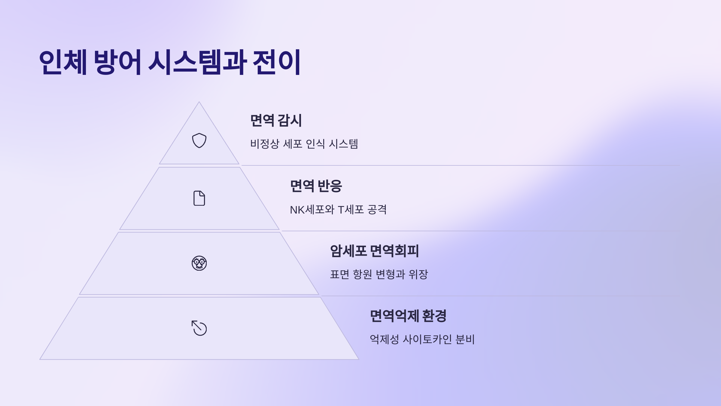 인체 방어 시스템과 전이