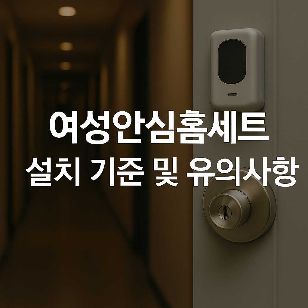 안심홈세트 설치 기준과 주의사항