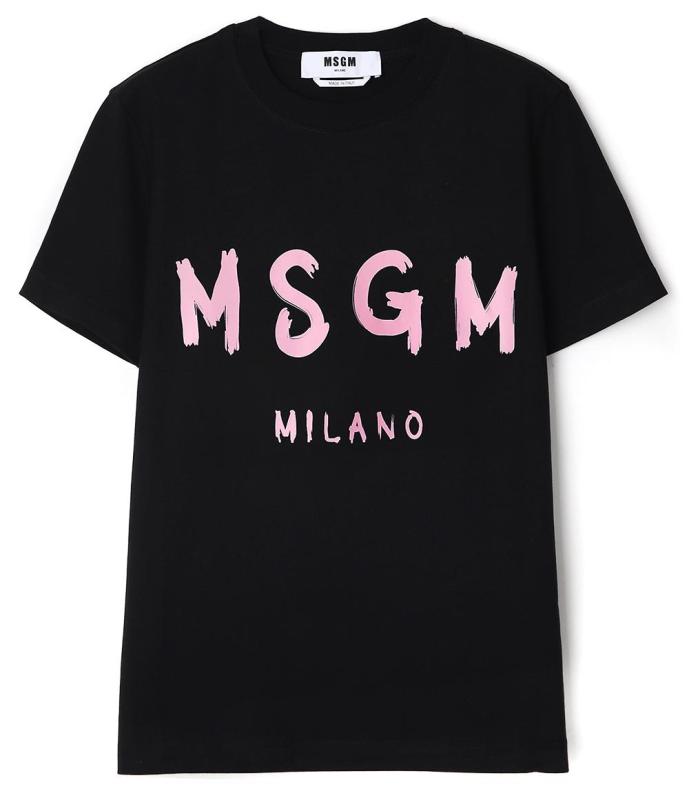 MSGM 99 브러시드 로고 여성 반팔티 3541MDM510 237798