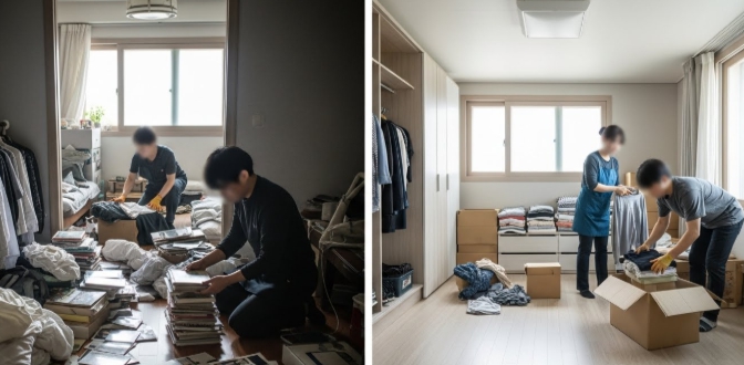 원주 고독사청소 모습